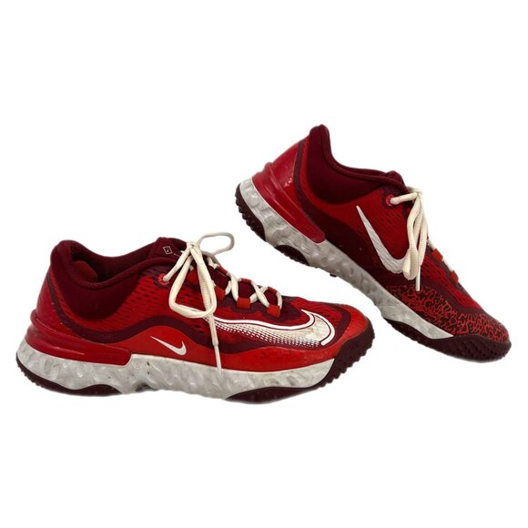 Nike Red and White Alpha Huarache Sneakers | Size 6.5 US - Picture 1 of 8